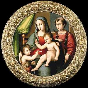 madonna y niño con el st infantil John y san pedro mártir