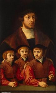 Ritratto Di Un Uomo mediante tre figli