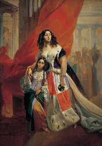 la princesse yuliya pavlovna samoilova laissant un bal avec sa fille adoptive amacilia pacini