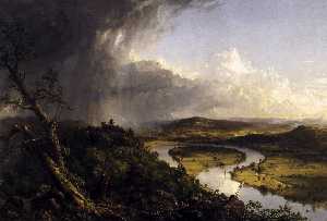 View from Mount Holyoke, Northamptom, Massachusetts, after a Thunderstorm (The Oxbow)