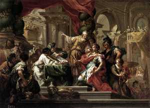 Alexandre au  grande  dans  au  temple  de  Jérusalem