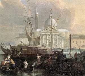 The Sea Custom House with San Giorgio Maggiore (detail)