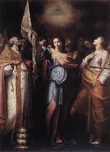 St Ursula and Her Companions with Pope Ciriacus and St Catherine of Alexandria