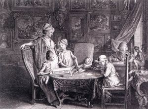 Self-Portrait with Family at the Table