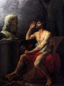 Fidia Scalpellare il busto di Zeus