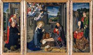 triptychon mit  der  Geburt Christi