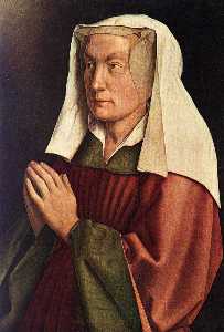 The Ghent Altarpiece: The Donor's Wife (detail)