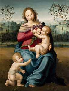 virgin nursing der kind mit dem infant john der täufer