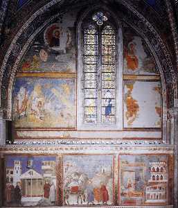 Frescoes in the fourth bay of the nave