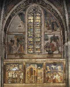 Frescoes in the second bay of the nave