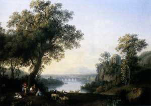 paysage avec rivière