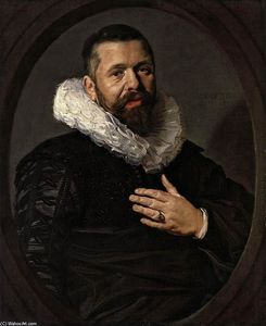 Retrato de un hombre con barba enestado  Un  fallar