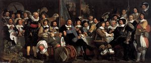 Feier des Friedens von Münster, 1648, am Sitz der Armbrustschützen der