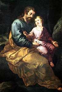 Verweigern St joseph und der christus kind