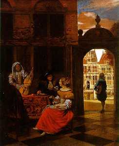 Musical Party in a Courtyard