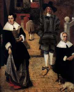 Portrait of a Family in a Courrtyard in Delft (detail)