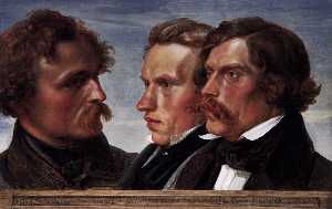 Carl Friedrich Lessing, Carl Sohn, and Theodor Hildebrandt
