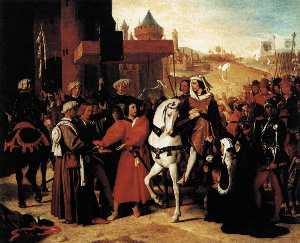 der eintritt von dem zukunft charles v in paris im 1358