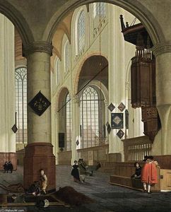 Interno della Oude Kerk di Delft