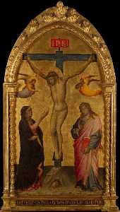 crucifixión con el virgen y san John