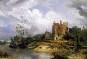 River Landscape with Ruins