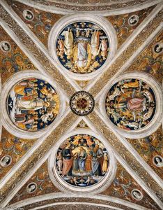 Ceiling with four medallions