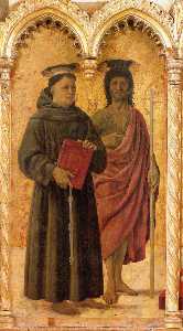 полиптих преподобного антония : святой антоний и st иоанна крестителя