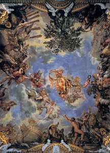 Ceiling fresco with Medici coat-of-arms