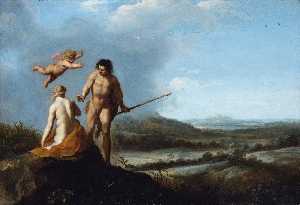 Nymph and Shepherd in Landscape