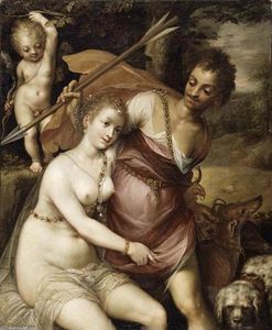 Venere Adone e le Cupido