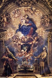 Jungfrau und Kind mit St. Philip und Francis