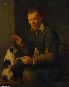 Peasant with a Dog
