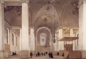 Interior of o Church of Primeiro Anne polegadas Haarlem