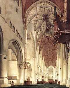 Interior of the Sint-Bavokerk in Haarlem