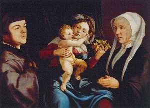 Virgen de los Narcisos con el Infantil y Los donantes