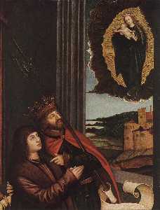 St Ladislas Presents Wladislav II and his Sons to the Virgin (detail)