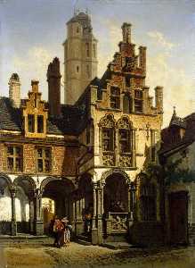 Courtyard of the Palace of Marguerite of Austria in Mechelen