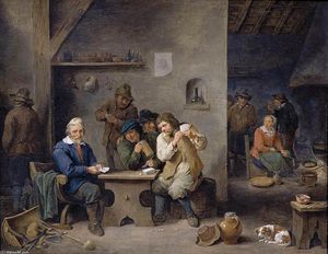 Figures Gambling in a Tavern