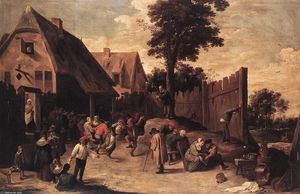 Peasants Dancing outside an Inn