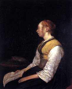 Seated Girl in Peasant Costume