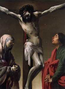 la crucifixión con el Virgen y san John ( detalle )