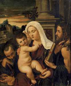 Madonna and Child with Sts Joseph and John the Baptist