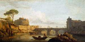 a ponte e o Castel Sant'Angelo em roma