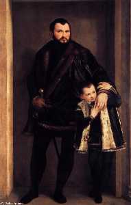 肖像 计数 朱塞佩 达 波尔图 与他 儿子 阿德里亚诺