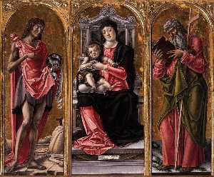 圣母子 与 Sts  约翰  的  浸礼者 和安德鲁
