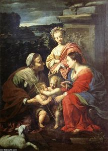 The Holy Family with Sts Elizabeth, John the Baptist and Catherine