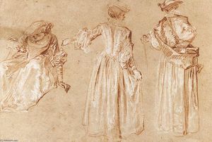 Three Studies of a Lady with a Hat