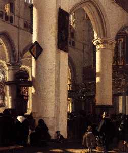 interior de una protestante  gótico  iglesia  Detalle