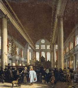 interno del portoghese  sinagoga  come  da Amsterdam