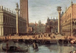 Die Piazzetta vom Bacino di San Marco (Detail)